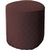 uyeoco Elasticizzato Copri Pouf Rotondo - 50x50/45x45/40x40/60x60 Velluto/Jacquard Copri Ottomano Cover -Lavabile Copertura Dell'Ottomano -Tondo Fodere Coprisgabello Poggiapiedi(Color 20,D40xH40cm)
