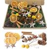 JINGTOPS 71 Pezzi Potpourri Natalizio, Decorazioni Corona Avvento, LED Frutta Secca