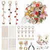 Realoutlet 316 Pezzi Kit Portachiavi Fai da Te, Kit per Creare Portachiavi con 117 Ciondoli, Anelli Portachiavi Catene e Pinza per Gioielli, Accessori DIY per Creazione Regalo per Amica Regalo Natale