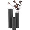 YUYUZI Sziqiqi Set di vasi da pavimento, 3 pezzi, design moderno Honeycomb, colore nero, grande vaso decorativo per soggiorno con trama a nido d'ape (15,75/21,65/27,56 pollici)