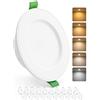 HOMEOW Faretti Led da Incasso per Cartongesso 7W, Foro 80mm - 100mm | 30mm Ultrasottili, IP44 Faretti Led Soffitto, Regolabile 2700K 3000K 4000K 5000K 6000K, Non Dimmerabili, Set di 20