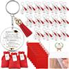 Jadive 30 Sets Bomboniere Laurea Ciondolo Portachiavi Sacchetti Confetti | Bigliettini con Diploma, Corona d'Alloro, Portachiavi con Nappa, Sacchetti Portaconfetti, Confetti Rossi per Festa
