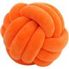 Generic Cuscino a sfera di nodo, cuscino per palla annodata, cuscino per divano in morbido peluche, cuscino a fiocco intrecciato a mano, cuscino decorativo per divano, letto, 20 x 20 cm (Arancione 1)
