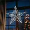 COM-FOUR® decorazione stella Natale, decorazione natalizia stella | stella di Natale in metallo con paillettes - appendiabiti decorativo