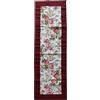 SalGiu Runner Cucina Tavolo Decorativo Fantasia in Cotone Rettangolare 45x140 cm (Fiori Bordeaux)