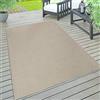 Paco Home Per interni e esterni, per terrazza e balcone, anti-intemperie, tinta unita, Dimensione:120x160 cm, Colore:Beige