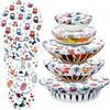 CHAOTEMAI 5 Pezzi Cuffie Copri Alimenti Riutilizzabile Coprivivande per Alimenti | Cuffie per Alimenti Coperture Elastiche Riutilizzabili per Alimenti Cucina Avanzi Impasti da Lievitare Picnic (Animale)