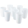 idea-station Bicchieri Plastica rigida lavabili 8 x 450 ml - bianchi | Dura + Riutilizzabili + Infrangibili - Bicchiere Plastica grandi ideale per birra - riutilizzabile set Bicchieri Cocktail 0,4