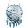 Bimkole Diamond Painting pendente Acchiappasogni Lupo, Animali Pittura Con Diamanti 5D Da Appendere, Per La Decorazione Di Finestre E Porte Della Parete Della Casa Del Giardino 20x20 cm