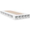 vidaXL Giroletto Bianco 100x200 cm in Legno Massello