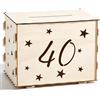 Namalu Urna di Compleanno Salvadanaio Hollow Decorazione Festiva Scatola Regalo Jackpot Classico in Legno per Lettere Buste Soldi(40)