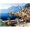 LoveMyHome Kit fai da te per la creazione di quadri 5D con cristalli, perline e strass da incollare e punto croce, soggetti: paesaggio, mare e casa, H, 40X50cm