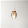 Perenz Vetro Borosilicato Contemporaneo Rain Rame Specchiato Portalampada E27 D17