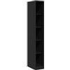 vidaXL Guardaroba Rovere Nero 30 x 50 x 200 cm Legno ingegnerizzato