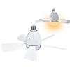 Generico Ventilatore a soffitto con luce LED 3 Velocità, Timer E Telecomando