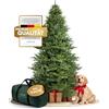 Håvn Albero di Natale Artificiale in 100% Stampaggio a Iniezione - Tronco Naturale, Rami Extra Fitti, con Base in Legno e Sacca - Abete Premium