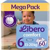 ESSITY Libero Comfort Pannolini Taglia 6 Pacco Scorta (13-20Kg) Offerta Confezione 60 pannolini