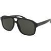 Gucci GG1856S 001 | Occhiali da Sole Graduati o Non Graduati | Prova Online | Plastica | Pilot | Nero | Adrialenti