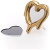 Seletti Specchio Cornice Melted Heart in Porcellana H35 cm Gold
