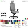 SEIPO MASK SOFT TIPO 1 MK0022 Poltrona schienale alto imbottito braccioli Movimento sincronizzato "R4" SEIPO ECOPELLE D2