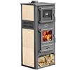 FRASCHETTI Stufa A Legna In Acciaio E Ghisa 12,1 kW Con Forno K-Line Kalorosa Crema