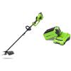 GREENWORKS 40V DECESPUGLIATORE GD40BCK4 C/BATTERIA 4Ah