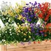 Xinnun 24 fiori artificiali di lavanda, piante artificiali per esterni, resistenti ai raggi UV, margherite, peonie, lavanda, decorazione primaverile, per giardino, portico, finestra ()
