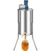 VEVOR Estrattore Elettrico di Miele in Acciaio Inox, Centrifuga Manuale per Miele 3 Telaini, con Coperchio Trasparente, Regolabile in Altezza, Apicoltura per Estrazione, 380 x 610 x 1210 mm