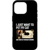 Cat Murder Show Humor Custodia per iPhone 16 Pro Pet My Cat and Watch Murder Show Divertente regalo per gli amanti dei gatti