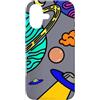 Kidcore Cartoon Style Solar System Gifts Custodia per iPhone 17 Kidcore del sistema solare di arte spaziale variopinta di UFO dei pianeti del