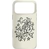 Ornamental Floral Art Custodia per iPhone 17 Pro Max Y2K Orchid Flower Line Art Tattoo Stile Tatuaggio Anni '90