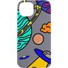 Kidcore Cartoon Style Solar System Gifts Custodia per iPhone 15 Plus Kidcore del sistema solare di arte spaziale variopinta di UFO dei pianeti del