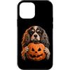 Halloween Pumpkin Cavalier Dog Owner Gif Custodia per iPhone 12 mini Cavalier King Charles Spaniel Halloween Cane Jack O Lanterna