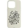 Ornamental Floral Art Custodia per iPhone 15 Pro Max Y2K Orchid Flower Line Art Tattoo Stile Tatuaggio Anni '90