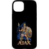 Greek Ajax Spartan Warrior Mythology Spe Custodia per iPhone 15 Plus Ajax Eroe Greco Trojan Mitologia Scudo Lancia