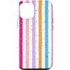 Confetti Pattern Gifts Custodia per iPhone 12/12 Pro Motivo carino coriandoli a strisce verticali pastello