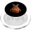 Halloween Rabbit Lover Jackolantern Pump Coniglio Halloween AAA Lover Jack O Lanterna Viso Zucca PopSockets PopGrip per MagSafe