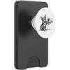 Proprietario Del Corgi Mamma Del Corgi Corgi Pugno Chiuso Mano Papà Del Corgi Disegno Al Tratto PopSockets PopWallet per MagSafe
