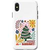 Boho Christmas Custodia per iPhone X/XS Retro Groovy Christmas Tree Merry & Bright