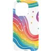 Rainbow Swirl Wavy Hippie Gifts Custodia per iPhone 15 Pro Arcobaleno Ondulato Hippie Retro Groovy Colore Modello Arcobaleno