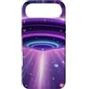 Extraterrestrial Flying Saucer Gifts Custodia per iPhone Air Viola Vaporwave UFO Cuori Cosmico Spazio Arte