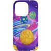 Hippie Groovy Gifts Custodia per iPhone 14 Pro Bizzarra casetta a forma di pianeta con palloncini Cosmic Dream Art Groovy