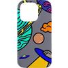 Kidcore Cartoon Style Solar System Gifts Custodia per iPhone 14 Pro Kidcore del sistema solare di arte spaziale variopinta di UFO dei pianeti del