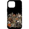 Funny Hunting Back To School Deer Huntin Custodia per iPhone 16 Pro Max Hunting Back To School - Zaino mimetico per studenti e cacciatori di cervi