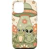 Extraterrestrial Flying Saucer Hippie Gi Custodia per iPhone 12/12 Pro Groovy Retro Frog Alien Buddy Carino UFO Alieno Rapimento
