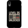 Level 35 Gamer Gifts Custodia per iPhone XR Livello 35 Sbloccato Retro Gamer 35 ° Regalo di compleanno