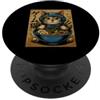 Gamer Lover Vintage Tech Aesthetic Sarca Divertente gioco di gioco del gatto che dice Neko con Ramen PopSockets PopGrip Adesivo