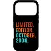 October 2008 Retro Vintage Year 2008 Gif Custodia per iPhone 17 Pro Edizione Limitata Ottobre 2008 Compleanno