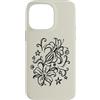 Ornamental Floral Art Custodia per iPhone 14 Pro Max Y2K Orchid Flower Line Art Tattoo Stile Tatuaggio Anni '90