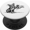 Proprietario Del Corgi Mamma Del Corgi Corgi Pugno Chiuso Mano Papà Del Corgi Disegno Al Tratto PopSockets PopGrip Adesivo